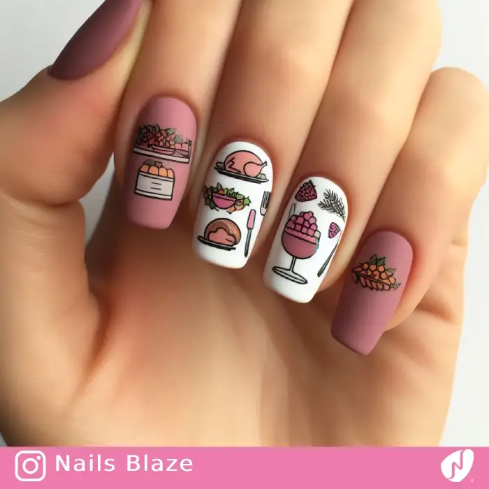 Dinner Table Nail Art | Thanksgiving | Holiday- NB1069