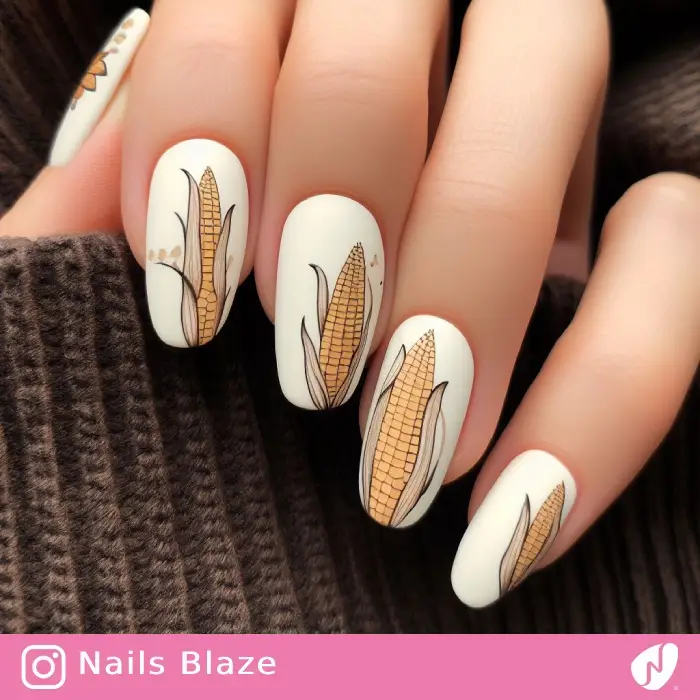 Corn on the Cob Nail Design | Thanksgiving | Holiday- NB1073