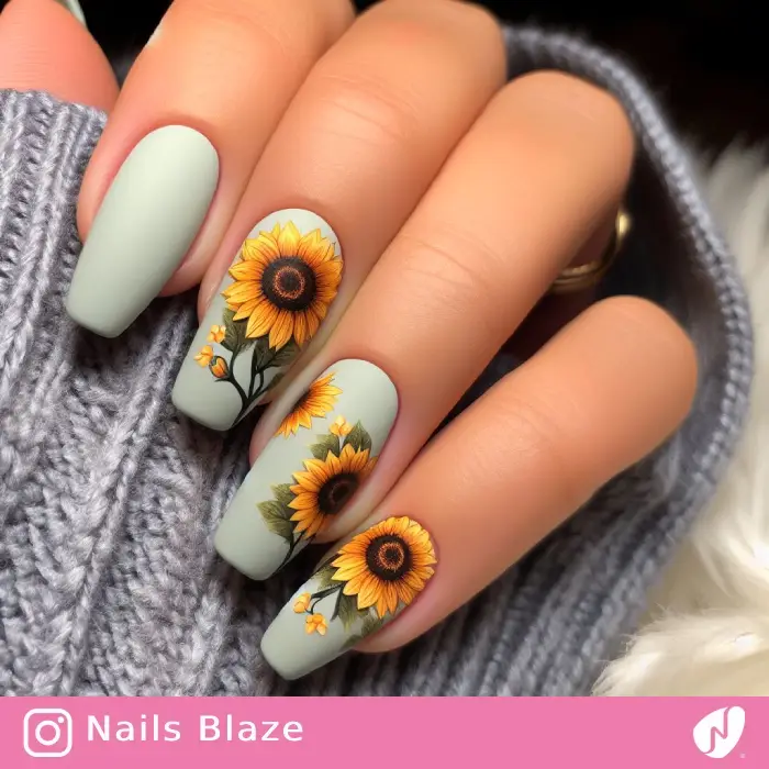 Sunflower Nail Design | Thanksgiving | Holiday- NB1077