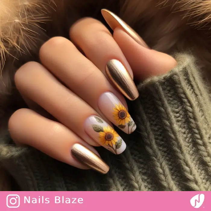 Sunflower Nail Art | Thanksgiving | Holiday- NB1091