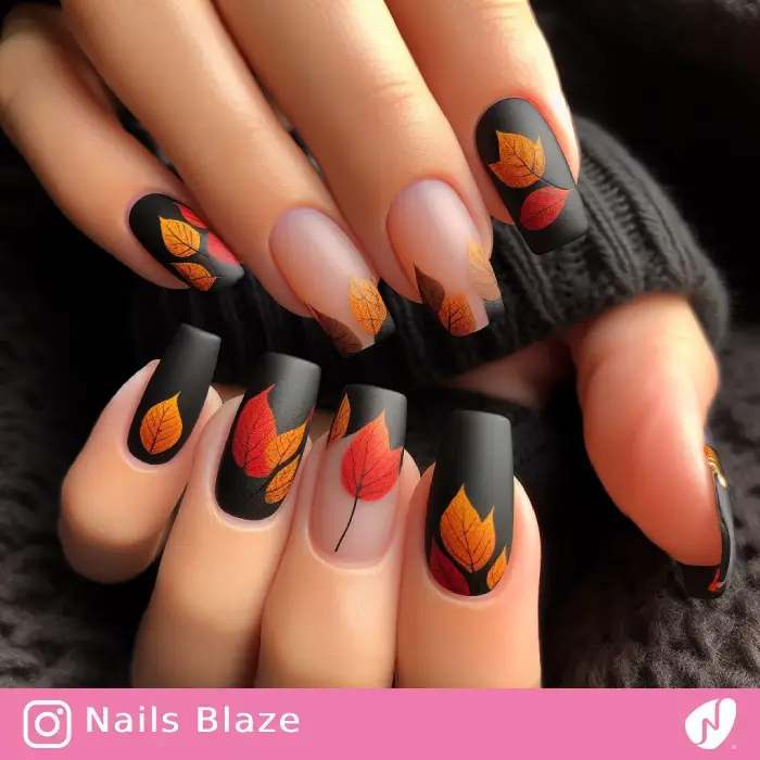 Fall Leaves Nail Art | Thanksgiving | Holiday- NB1098