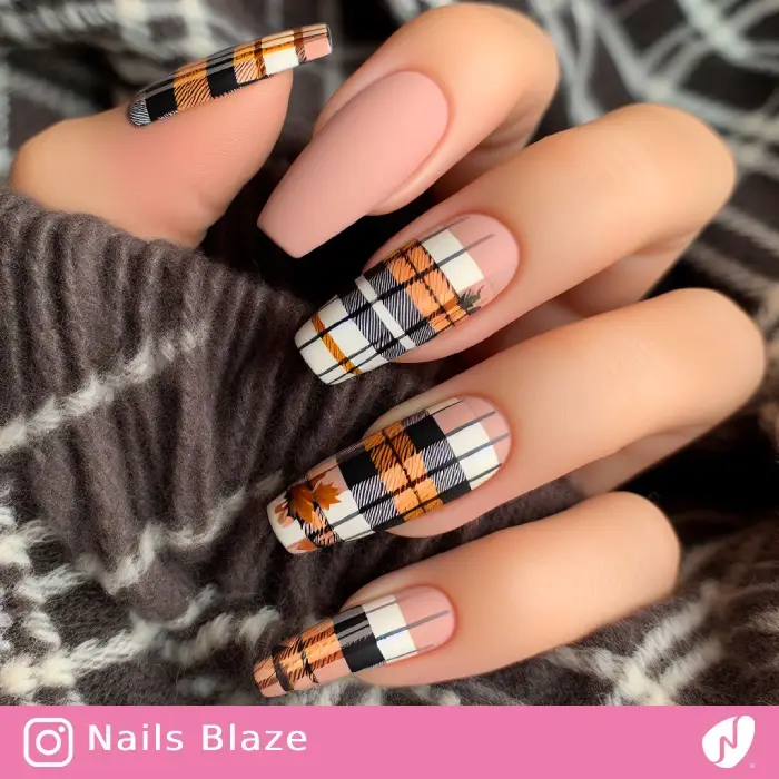 Plaid Nail Designs | Thanksgiving | Holiday- NB1102