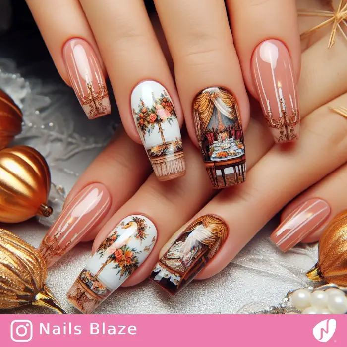 Dinner Table Nails | Thanksgiving | Holiday- NB1105