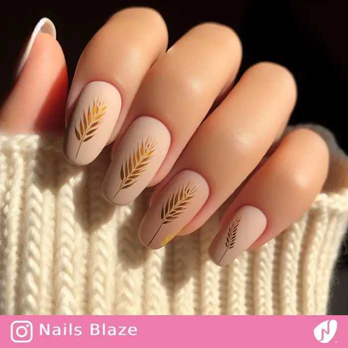 Wheat Nail Design | Thanksgiving | Holiday- NB1108