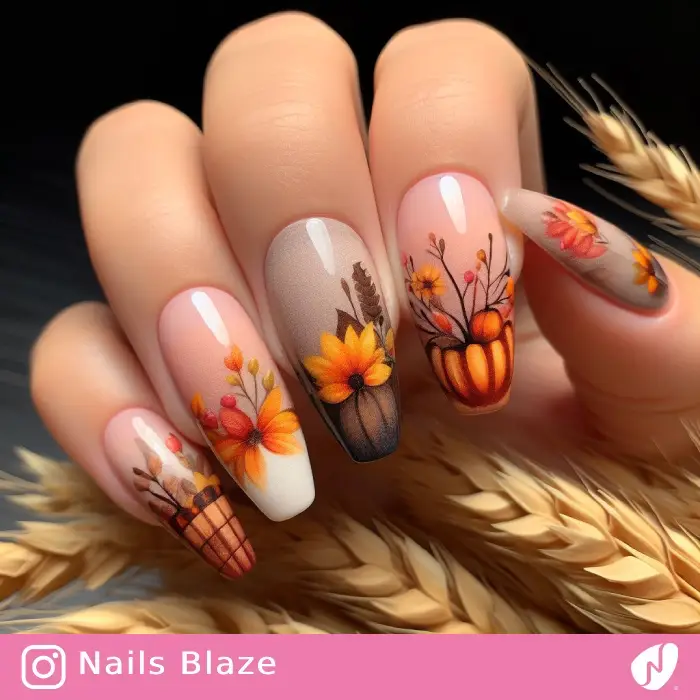 Harvest Season Nails | Thanksgiving | Holiday- NB1109