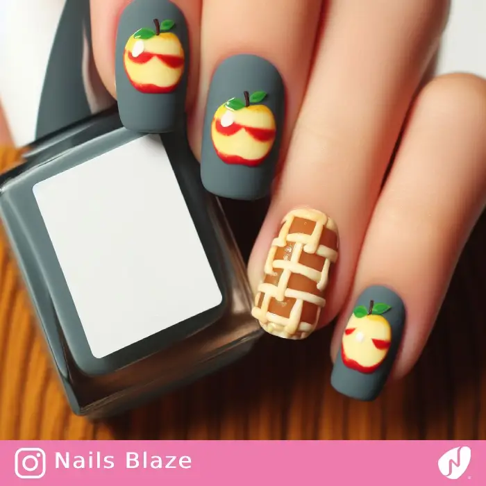 Apple Pie Nail Design | Thanksgiving | Holiday- NB1110
