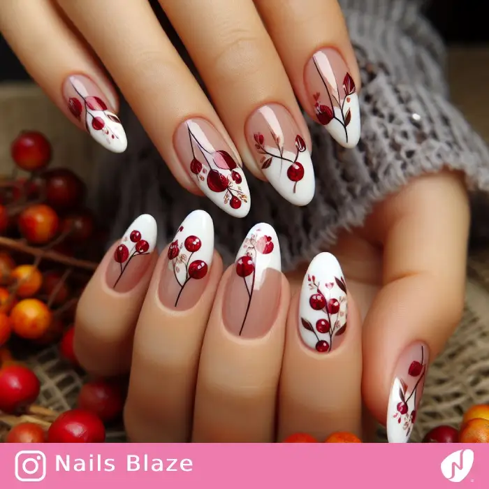 Cranberry Nail Design | Thanksgiving | Holiday- NB1113