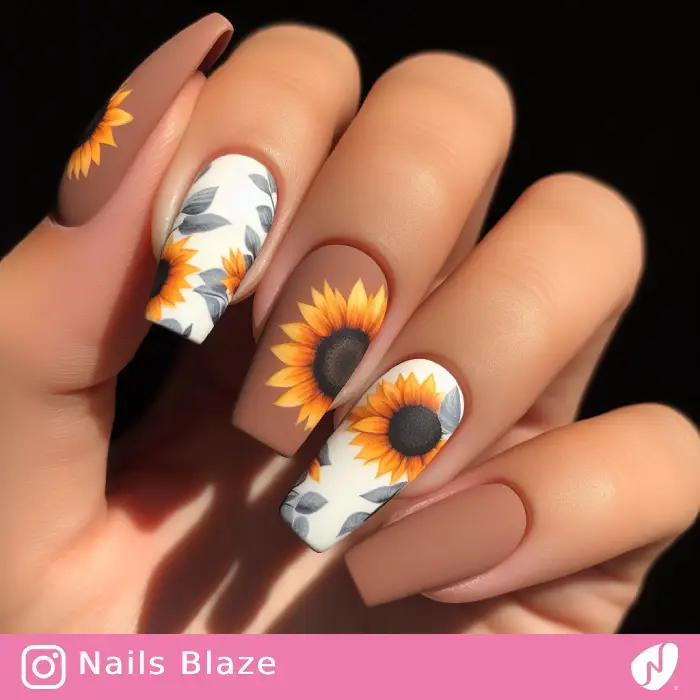 Sunflower Nails | Thanksgiving | Holiday- NB1114
