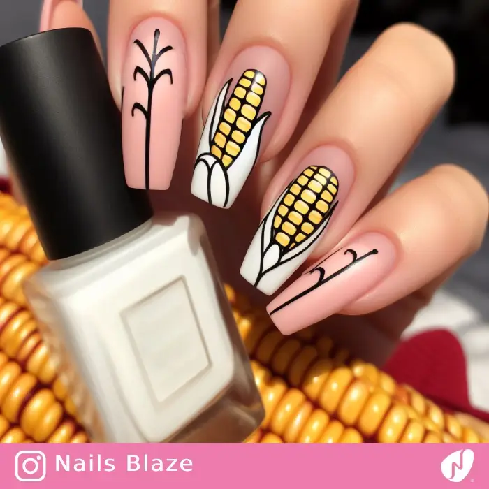 Corn Nail Design | Thanksgiving | Holiday- NB1116