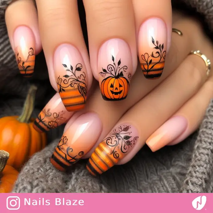 Pumpkin Nails | Thanksgiving | Holiday- NB1117