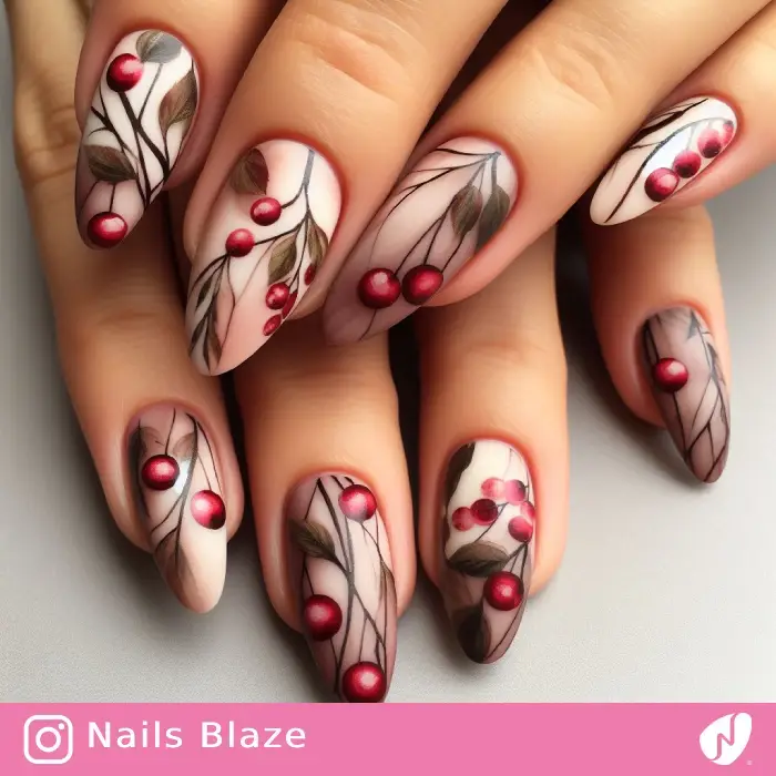 Cranberry Nail Art | Thanksgiving | Holiday- NB1119