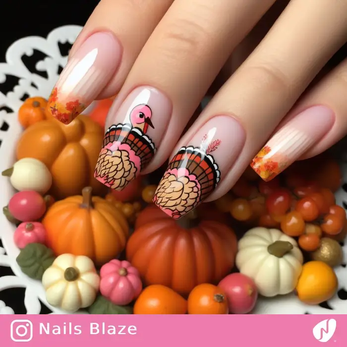 Turkey Nail Art | Thanksgiving | Holiday- NB1121