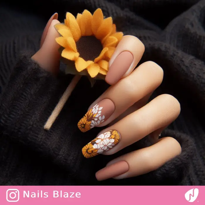 Sunflower Nail Design | Thanksgiving | Holiday- NB1122