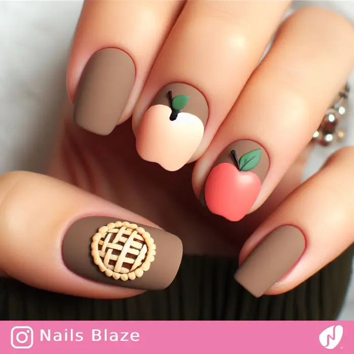 Apple Pie Nail Art | Thanksgiving | Holiday- NB1124