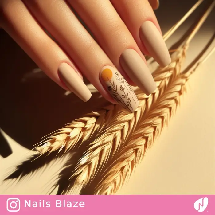 Wheat Nail Art Design | Thanksgiving | Holiday- NB1128