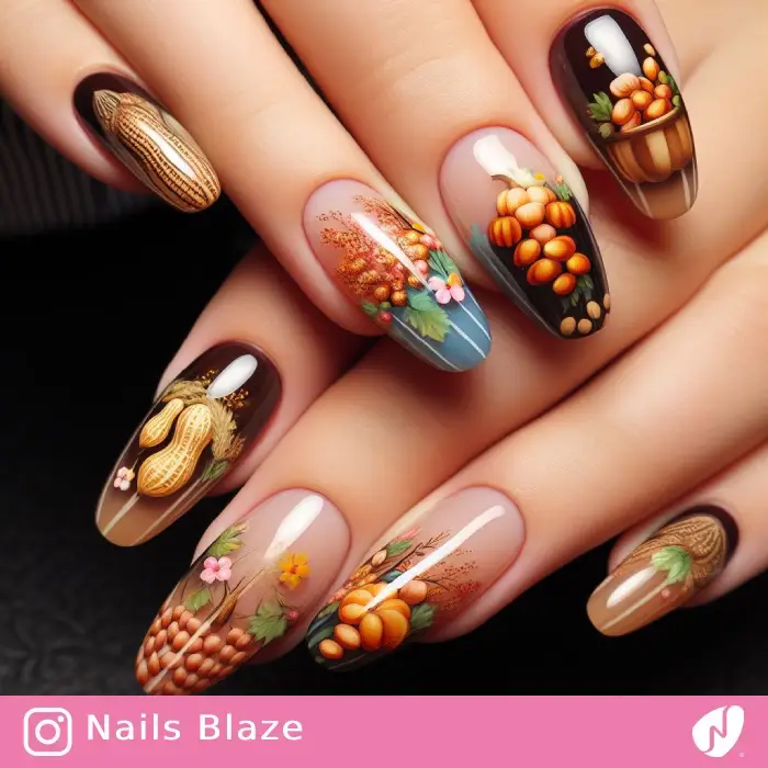 Harvest Season Nails | Thanksgiving | Holiday- NB1140