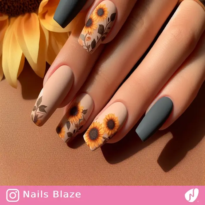 Sunflower Nails | Thanksgiving | Holiday- NB1141
