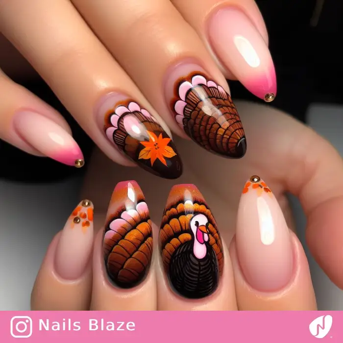 Turkey Nails | Thanksgiving | Holiday- NB1146