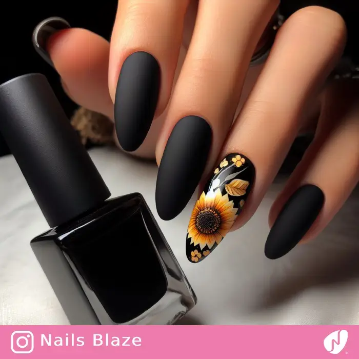 Sunflower Accent Nail | Thanksgiving | Holiday- NB1154