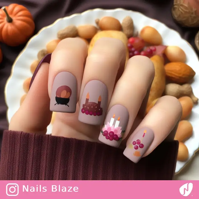 Dinner Table Nail Art | Thanksgiving | Holiday- NB1157