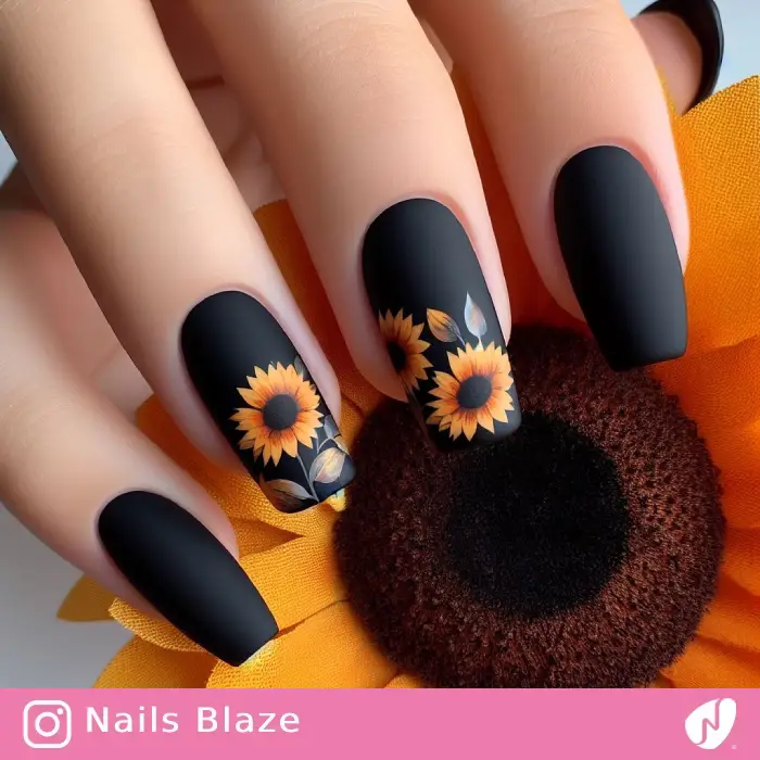 Green ombre with 3D sunflowers - Fancy Nails & Spa | Facebook