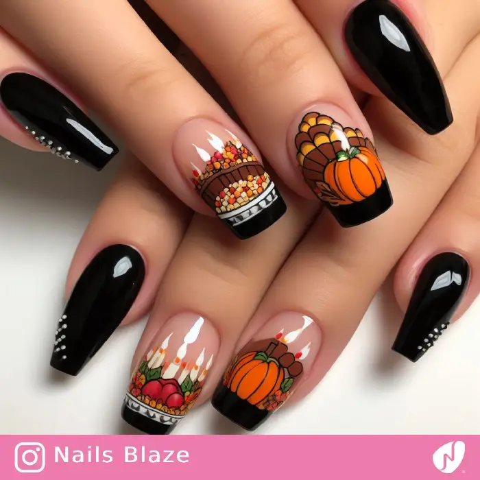 Dinner Table Nail Art | Thanksgiving | Holiday- NB1168