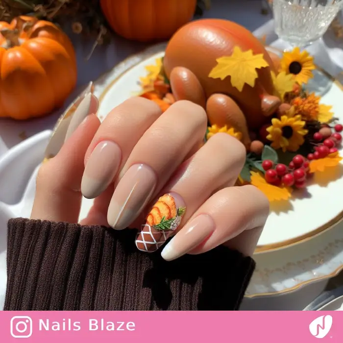 Dinner Table French Nail Art | Thanksgiving | Holiday- NB1172