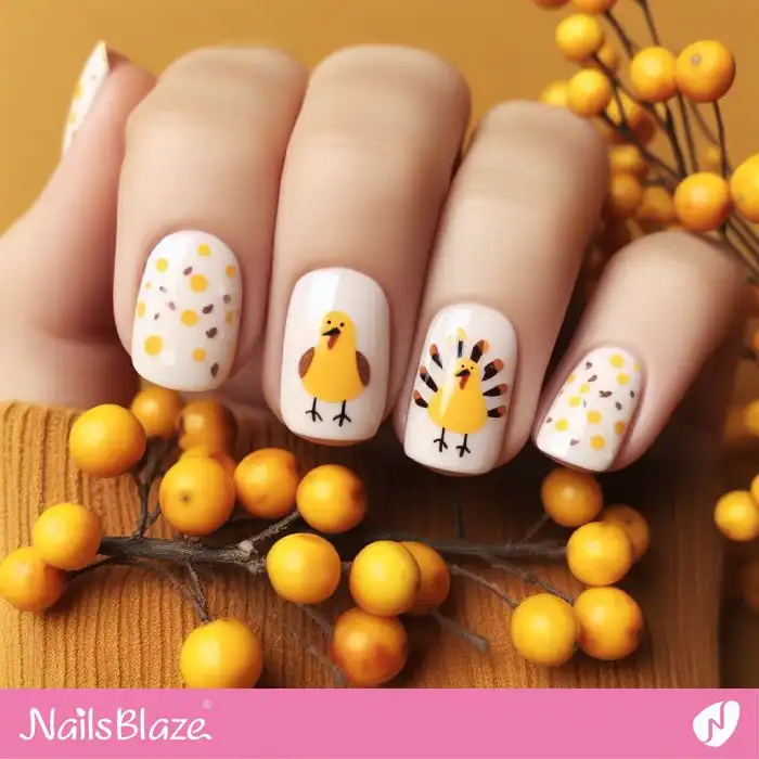 Turkey Nail Art for Kids | Bird | Thanksgiving - NB1227