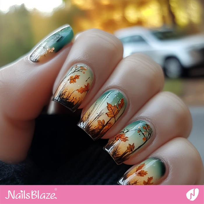 Fall-inspired Nails | Thanksgiving Harvest Nails - NB6315