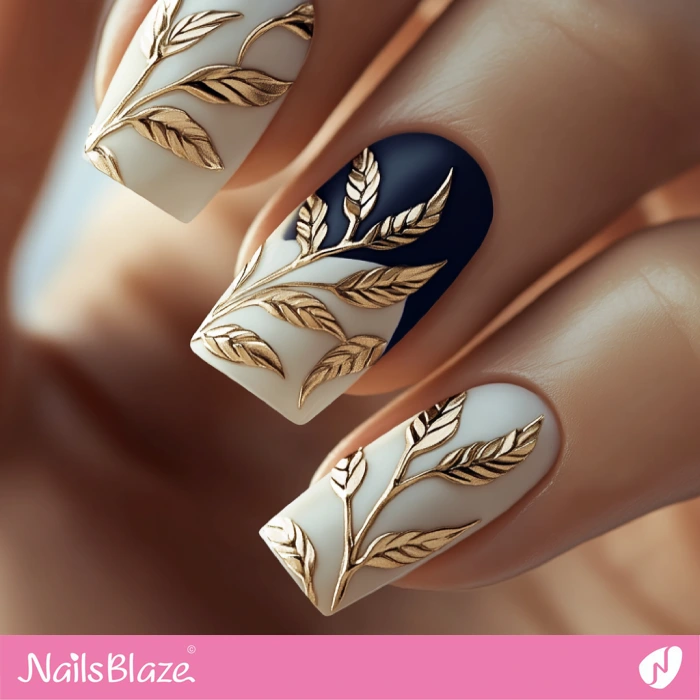 Luxury Thanksgiving Wheat Nails | Thanksgiving Wheat Nails - NB6283