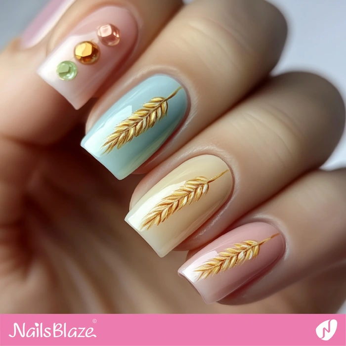 Mix and Match Wheat Nails | Thanksgiving Wheat Nails - NB6284