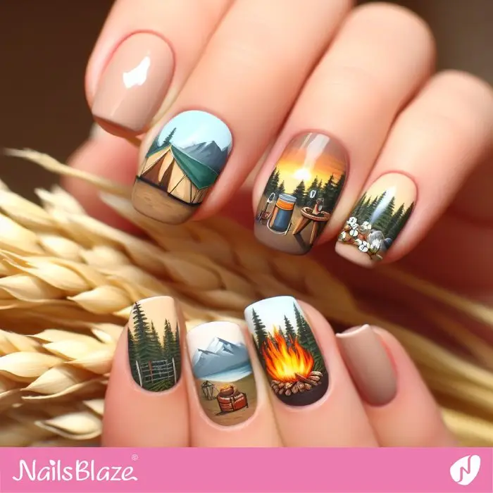 Camping Nail Design | Travel and Tourism - NB1218