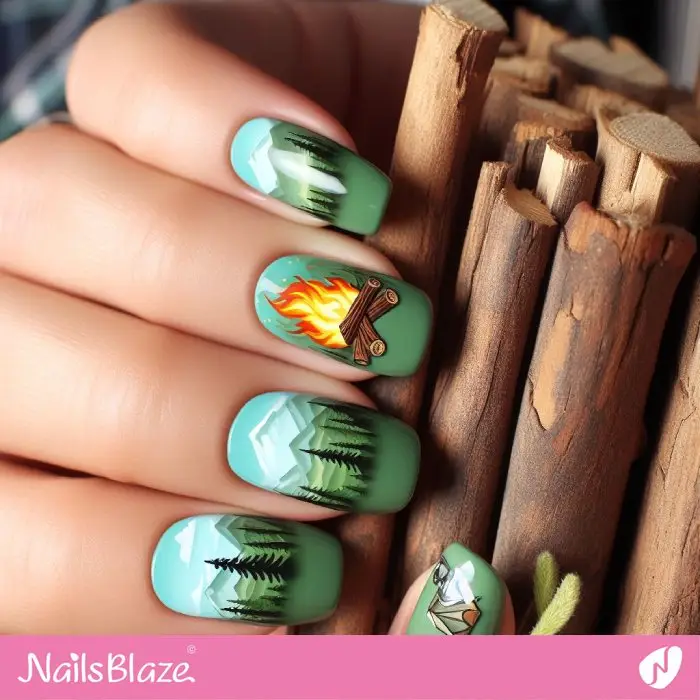 Camping Nail Design | Travel and Tourism - NB1219