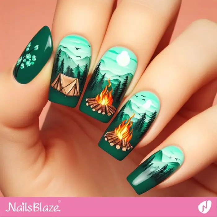 Camping Nail Design | Travel and Tourism - NB1221