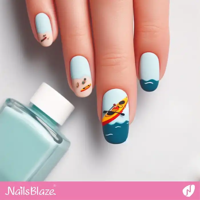 Paddling-inspired Nails | Sport | Travel and Tourism - NB1206