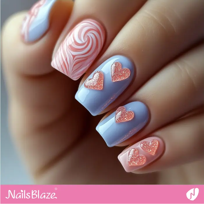 3D Candy Hearts for Nails Design | Valentine Candy Heart Nails- NB7418