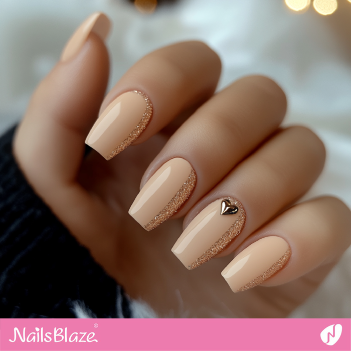 Simple Valentine Nails Design with a 3D Heart | Valentine Heart Nails- NB7607