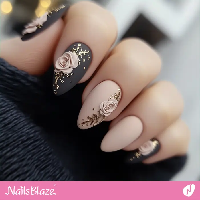 Elegant Matte Neutral Nails for Valentine | Matte Valentine Nails- NB7464