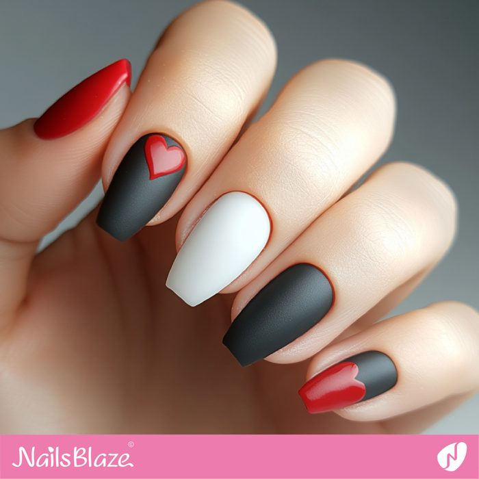 Easy Valentine Nails Design with Heart | Simple Valentine's Nails - NB7286