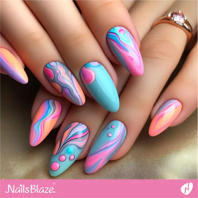 Pink & Silver with Swirl Nail Art-NAILS-DESIGN100