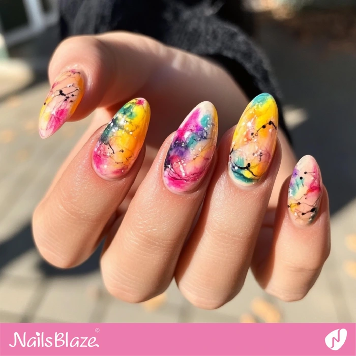 Summer Watercolor Nails Design | Watercolor Nails - NB5448