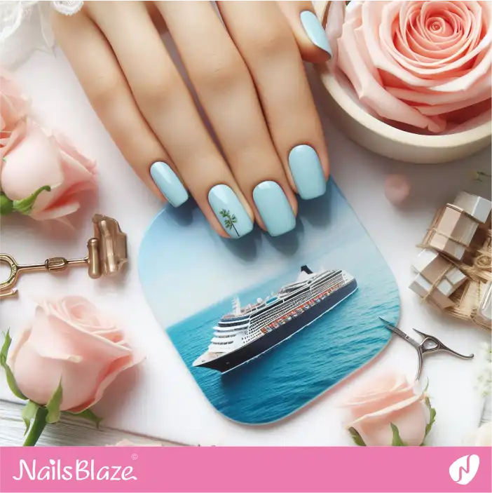 Cruise Wedding Minimal Nail Design| Wedding-NB-D-372