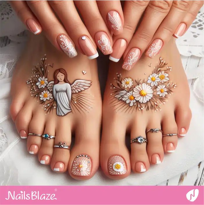 Mother in Law Floral Nail Design|Wedding-NB-D-457