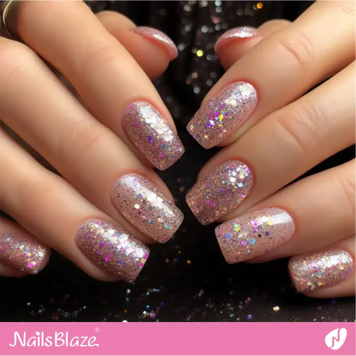 Mother in Law Simple Glitter Nail Design| Wedding-NB-D-264