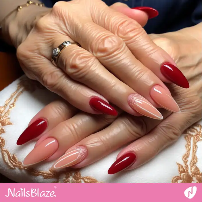 Mother in Law Glossy Line Nail Art| Wedding-NB-D-345
