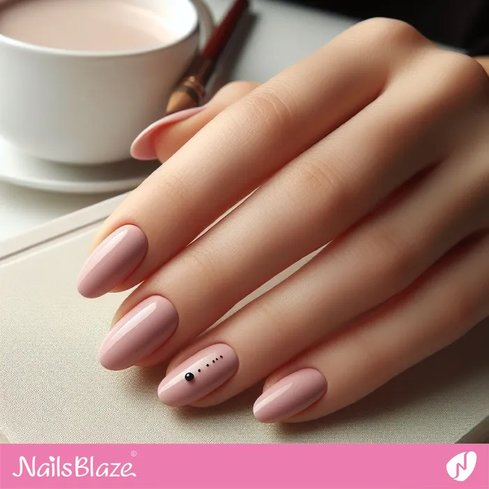 Minimal Office Nail Design with Studs | Professional Nails - NB3297