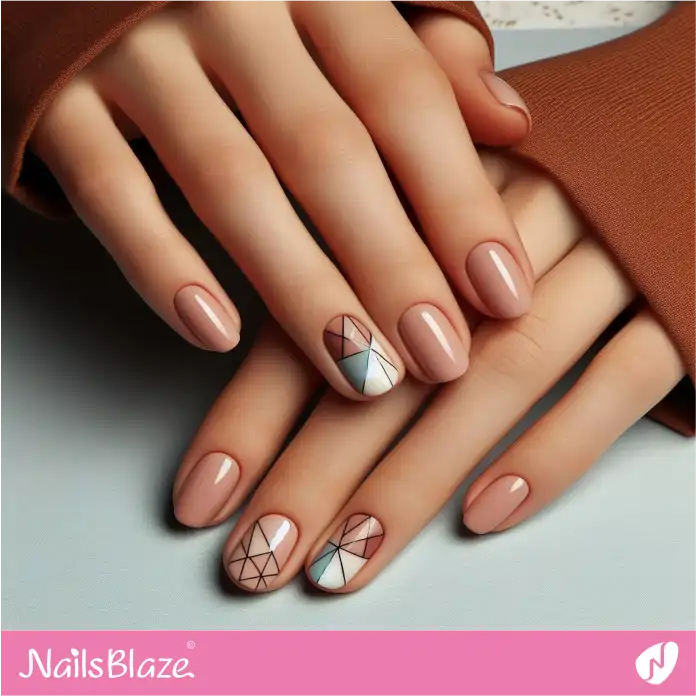 Geometric Pattern Office Nails | Professional Nails - NB2978