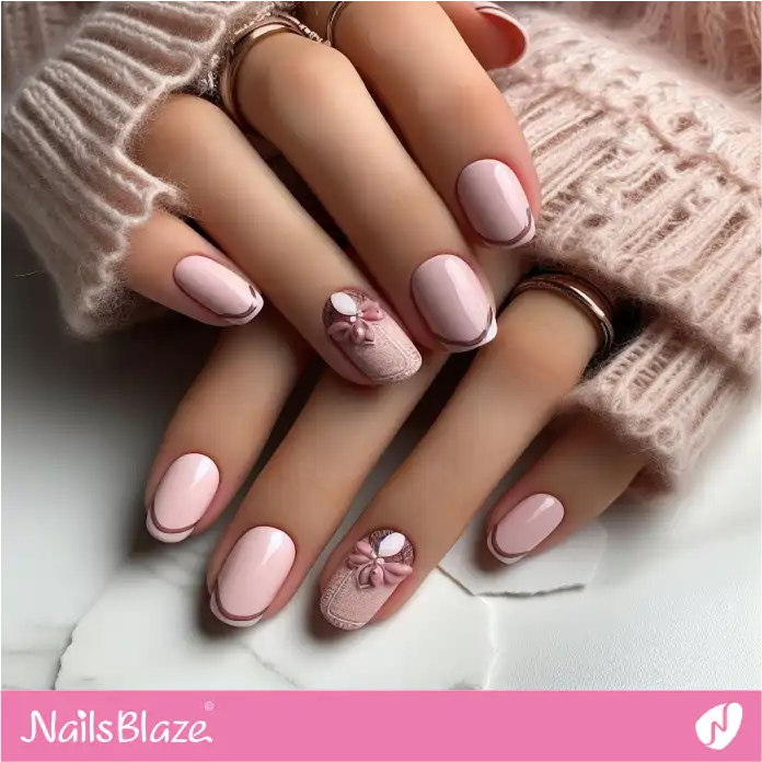 Double French Pink Nails for Office | Professional Nails - NB2979