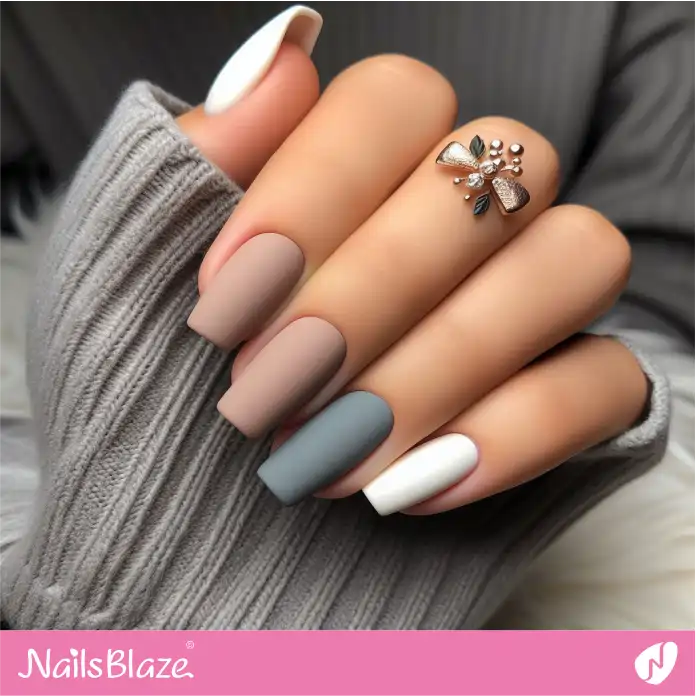 Warm Nude Matte Nails for Office | Professional Nails - NB2997