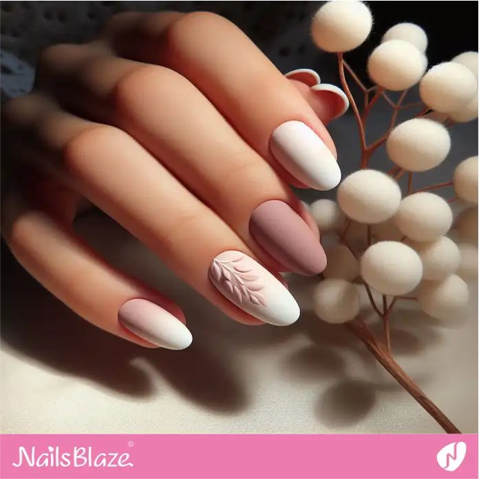 Ombre Cream and White Office Nails | Professional Nails - NB2994